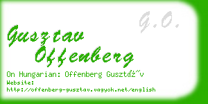 gusztav offenberg business card